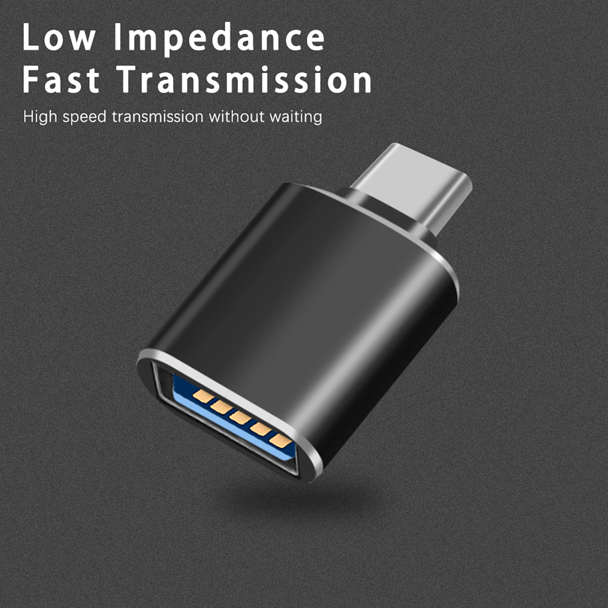 Low impedance FT-ADA27 Type-C to USB Adapter ensures fast transmission, ideal for seamless data transfer and charging.